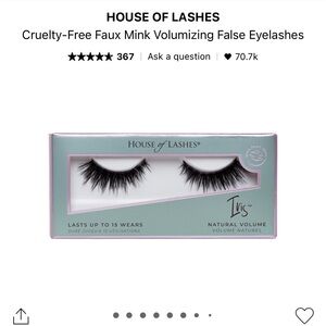 Sephora House of Lashes Cruelty-Free Faux Mink Volumizing False Eyelashs Iris